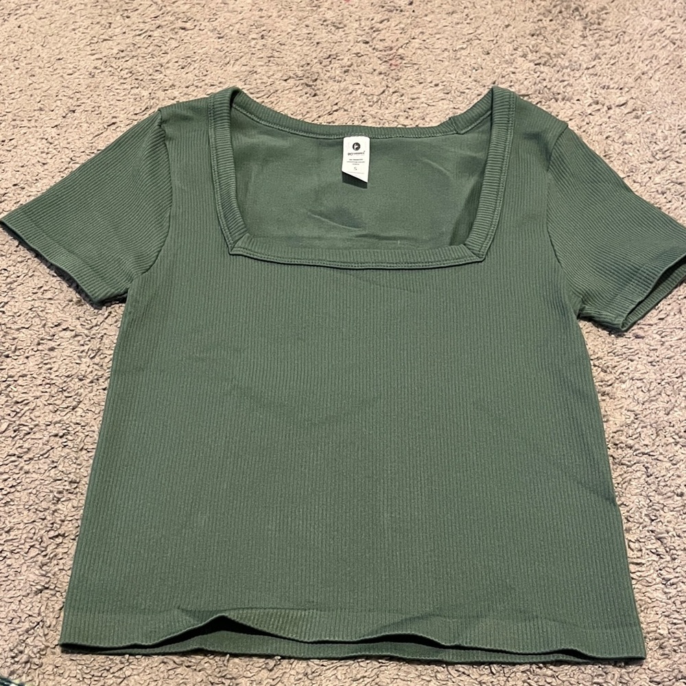 90 Degree By Reflex Olive Short Sleeve Top